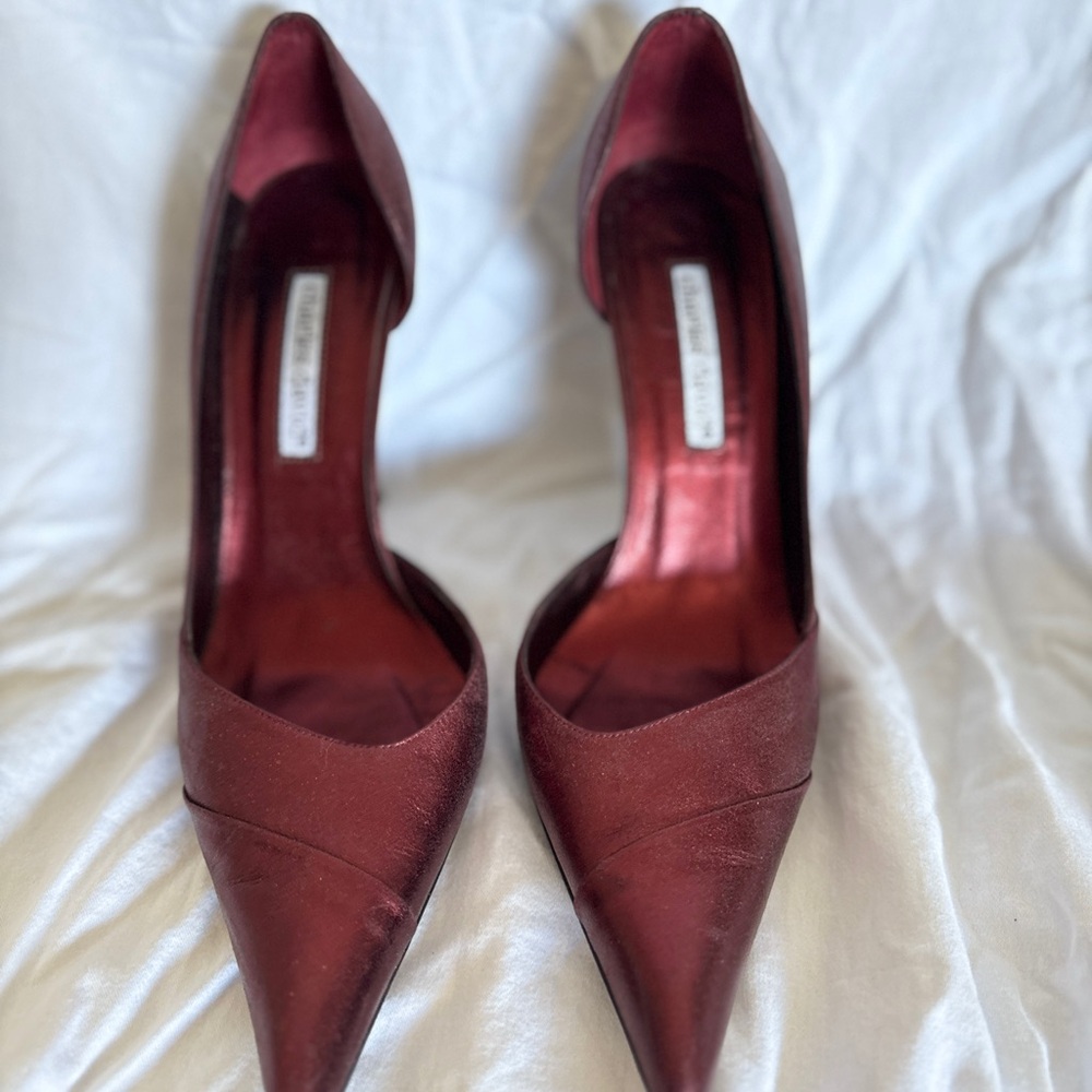 Charles David Women's Burgundy Pointed-Toe Pumps